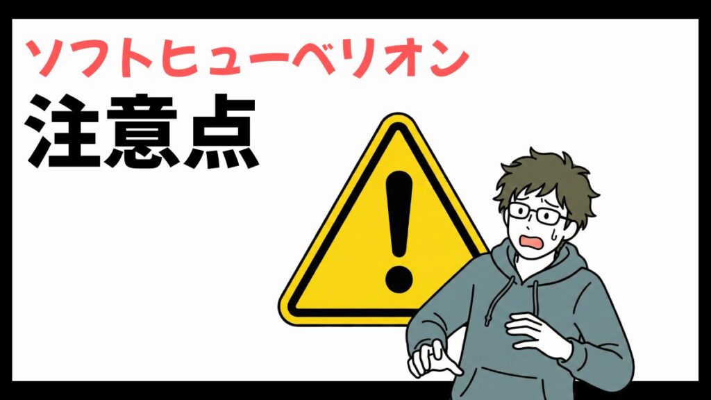 ソフトヒューベリオンの注意点