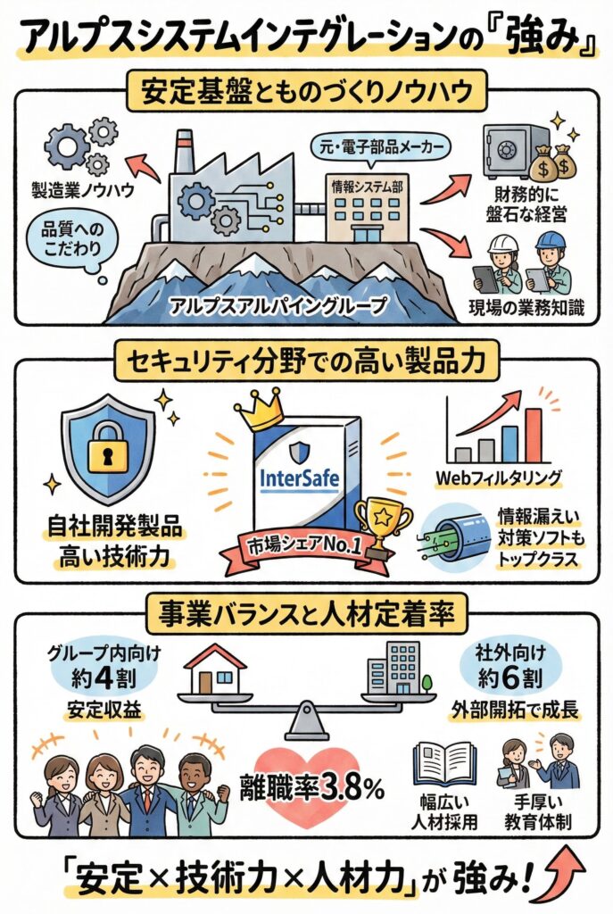 アルプスシステムインテグレーションの「強み」