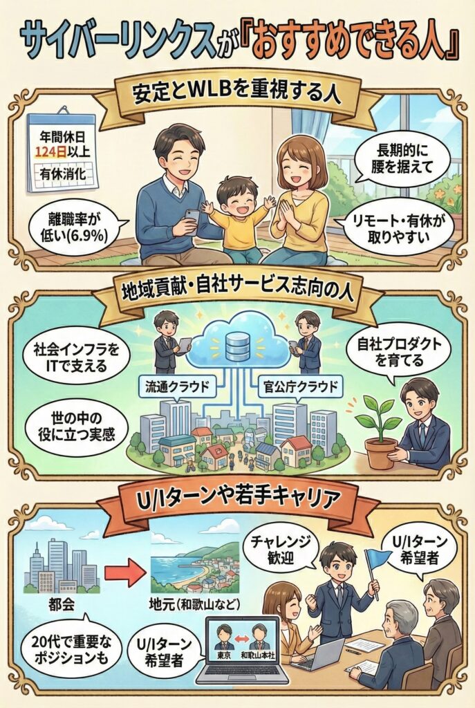 サイバーリンクスが「おすすめできる人」