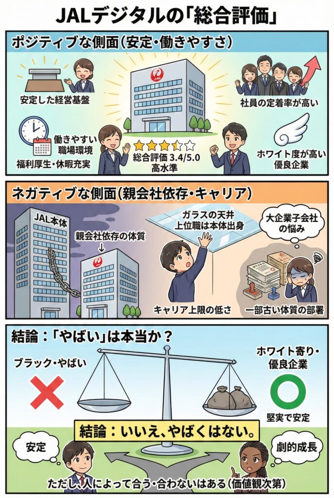 JALデジタル(旧:JALインフォテック)の「総合評価」