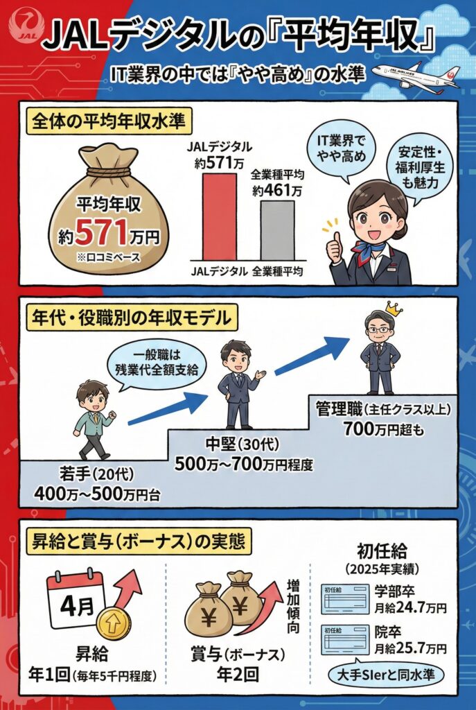 JALデジタル(旧:JALインフォテック)の「平均年収」