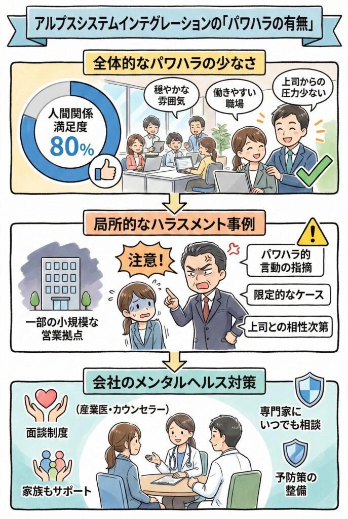 アルプスシステムインテグレーションの「パワハラの有無」