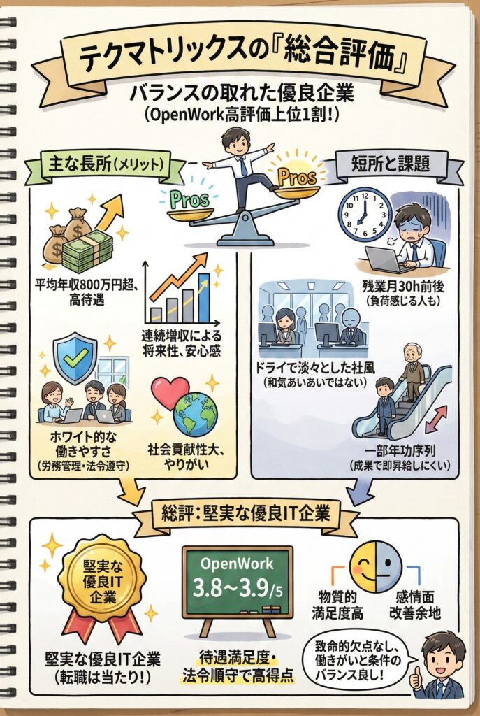 テクマトリックスの「総合評価」