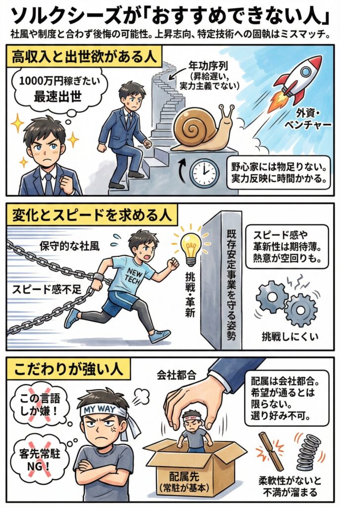 ソルクシーズがおすすめできない人