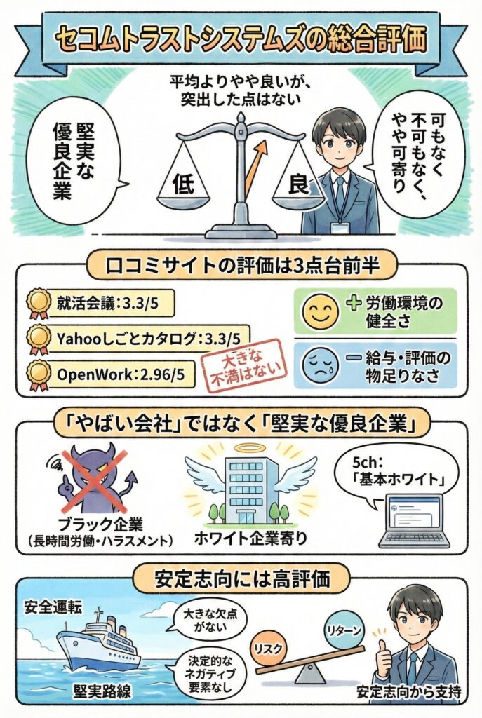 セコムトラストシステムズの「総合評価」