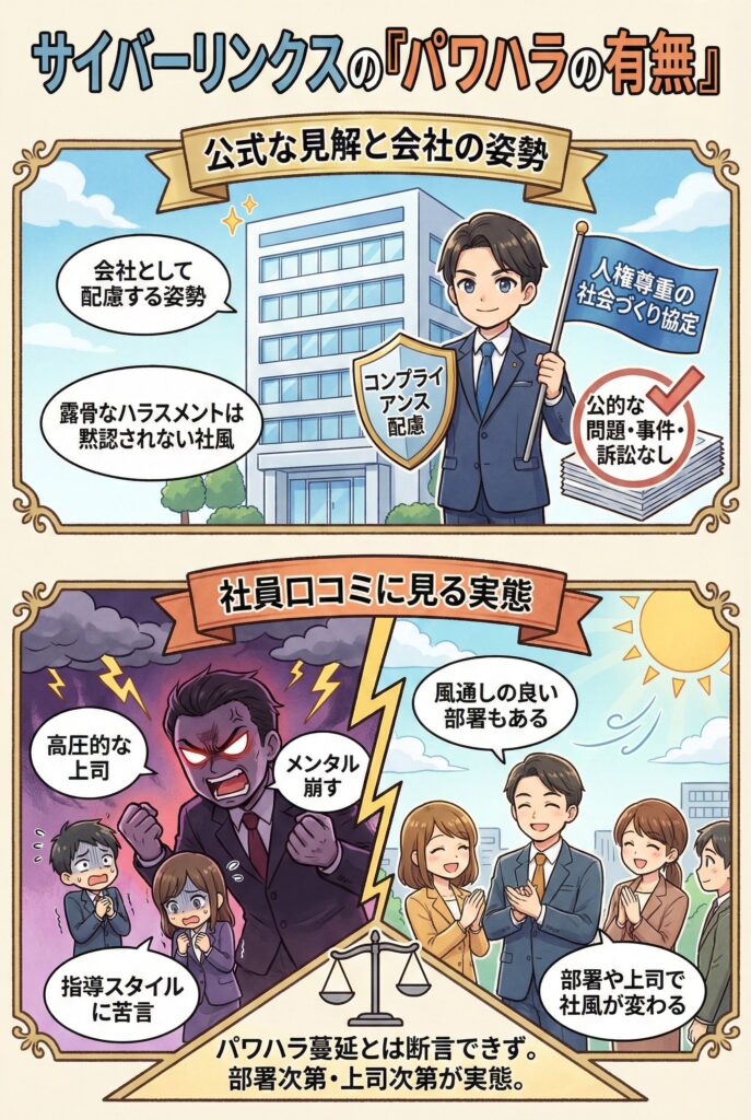 サイバーリンクスの「パワハラの有無」