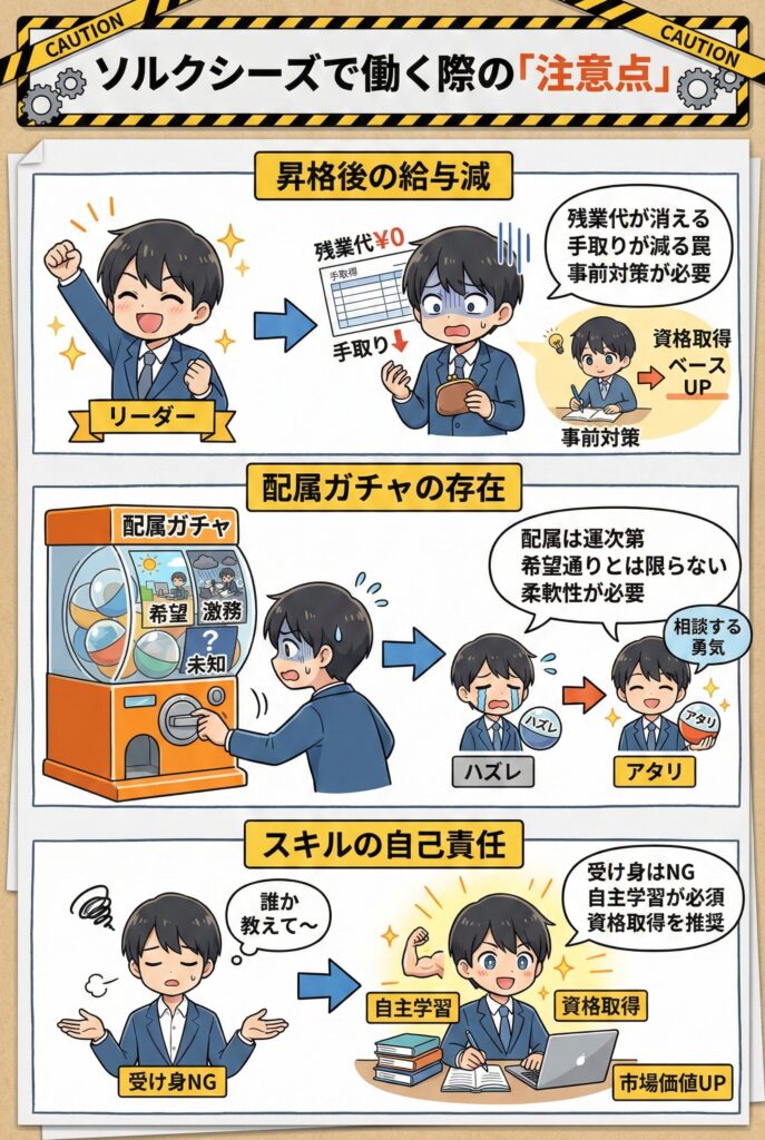 ソルクシーズの注意点