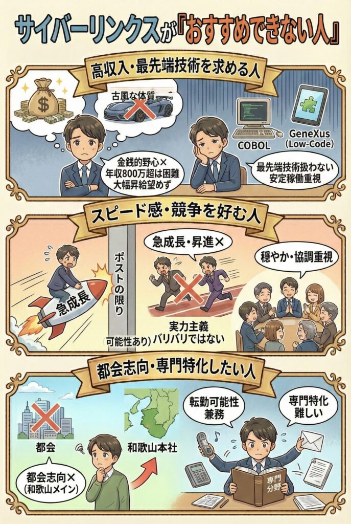 サイバーリンクスが「おすすめできない人」