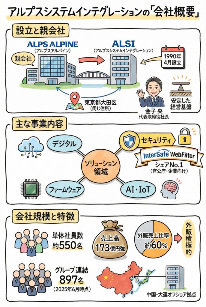 アルプスシステムインテグレーションの「会社概要」