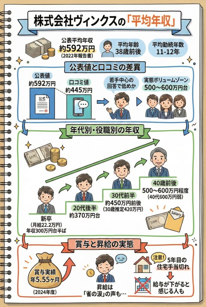 株式会社ヴィンクスの「平均年収」