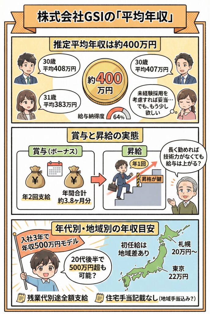 株式会社GSIの「平均年収」