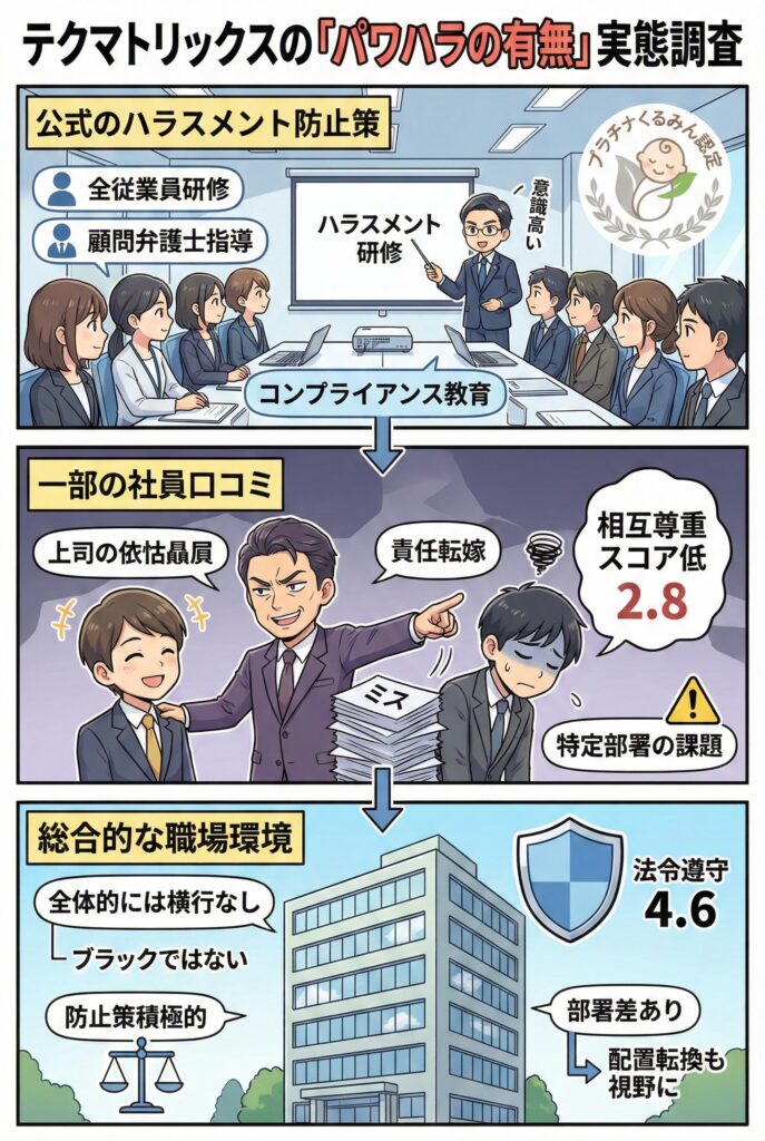 テクマトリックスの「パワハラの有無」