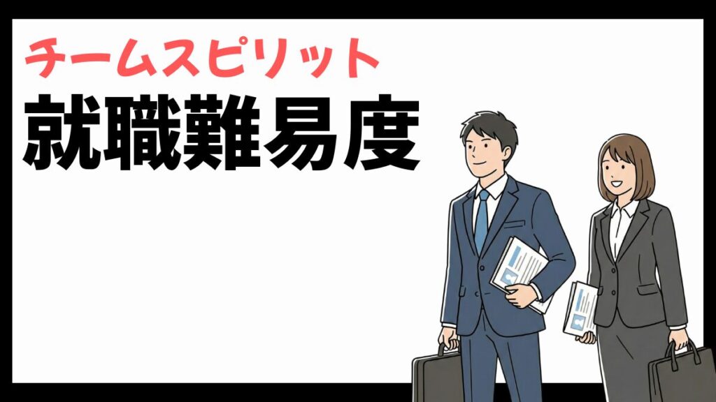 チームスピリットの就職難易度