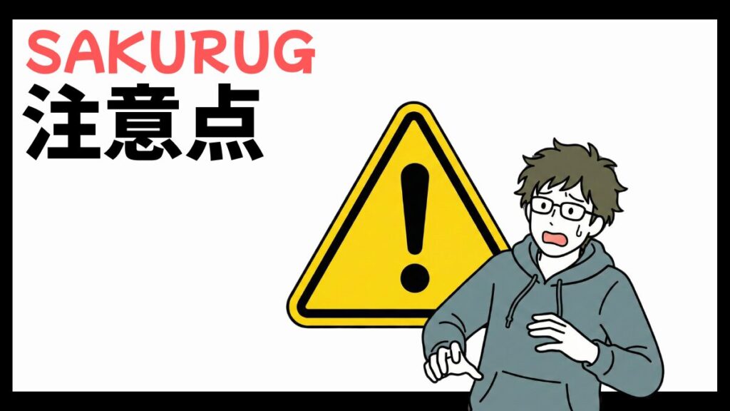 SAKURUGの注意点