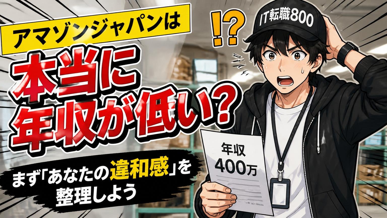 アマゾンジャパンは本当に年収が低い？まず「あなたの違和感」を整理しよう