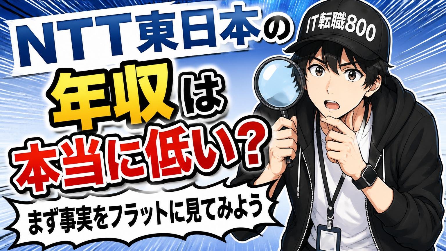 NTT東日本の年収は本当に低い?まず事実をフラットに見てみよう