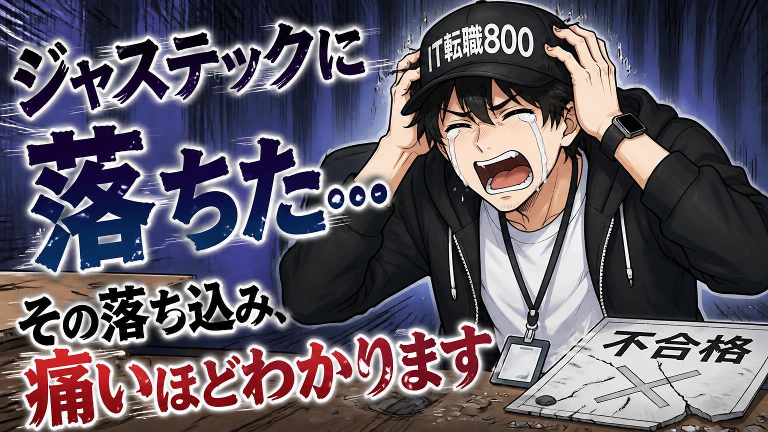 ジャステックに落ちた…その落ち込み、痛いほどわかります