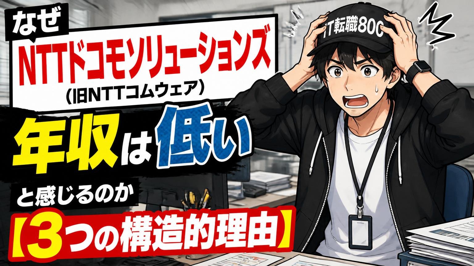 なぜNTTドコモソリューションズ(旧NTTコムウェア)の年収は低いと感じるのか【3つの構造的理由】