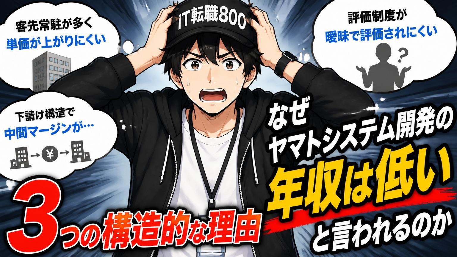 なぜヤマトシステム開発の年収は低いと言われるのか3つの構造的な理由