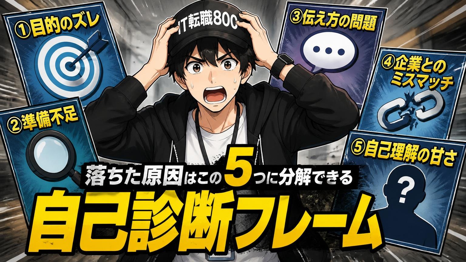 落ちた原因はこの5つに分解できる【自己診断フレーム】