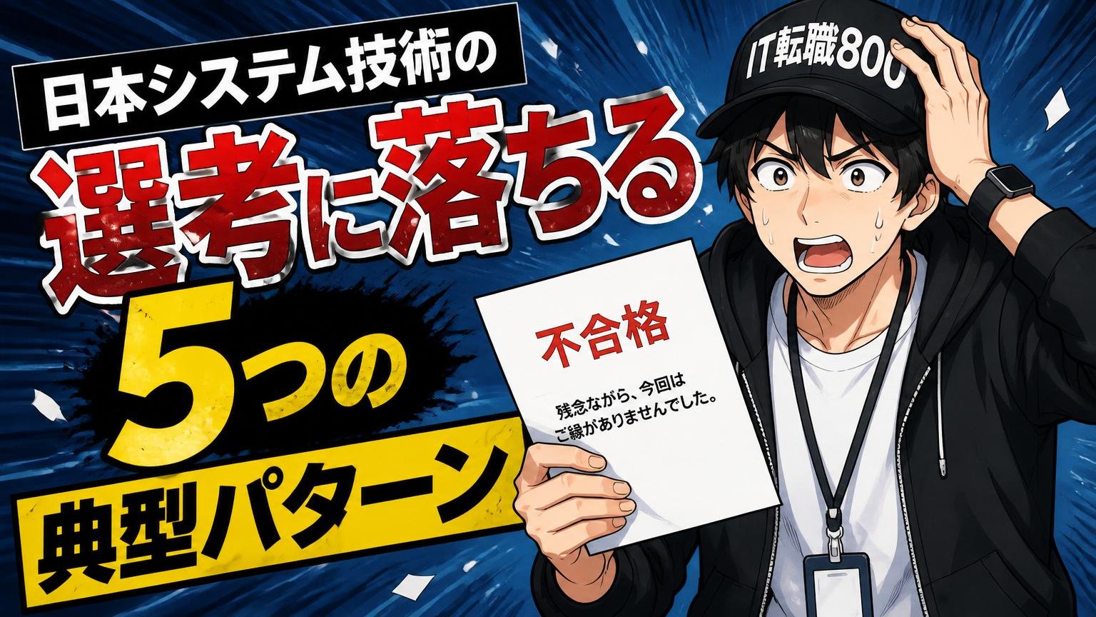 日本システム技術の選考に落ちる「5つの典型パターン」