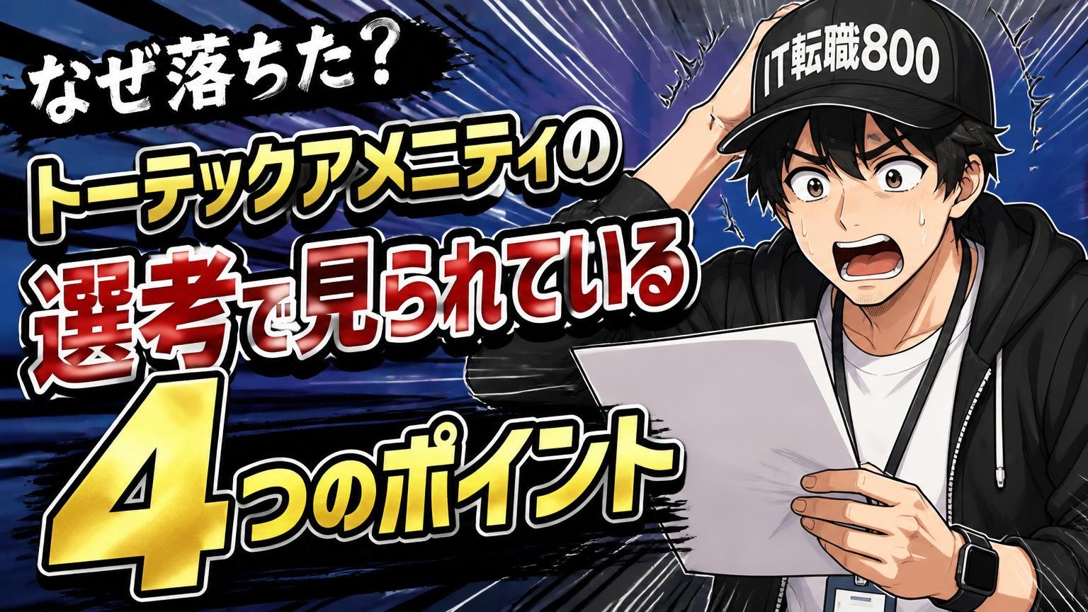 なぜ落ちた？トーテックアメニティの選考で見られている4つのポイント