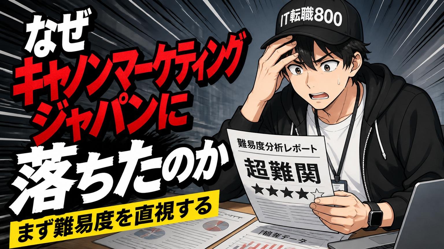 なぜキヤノンマーケティングジャパンに落ちたのか、まず難易度を直視する