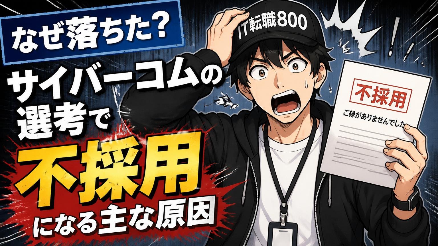 なぜ落ちた？サイバーコムの選考で不採用になる主な原因