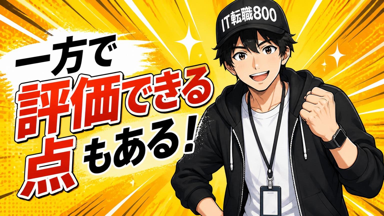 一方で評価できる点もある（ポジティブな側面）