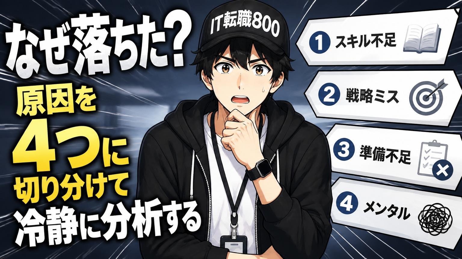 なぜ落ちた？原因を4つに切り分けて冷静に分析する