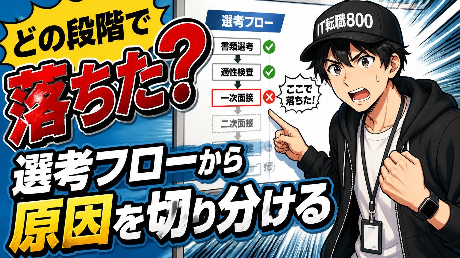 どの段階で落ちた？選考フローから原因を切り分ける