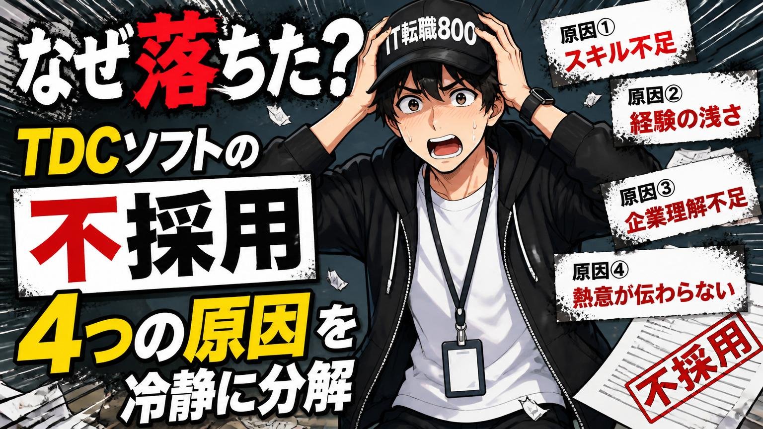 なぜ落ちた？TDCソフトの不採用「4つの原因」を冷静に分解