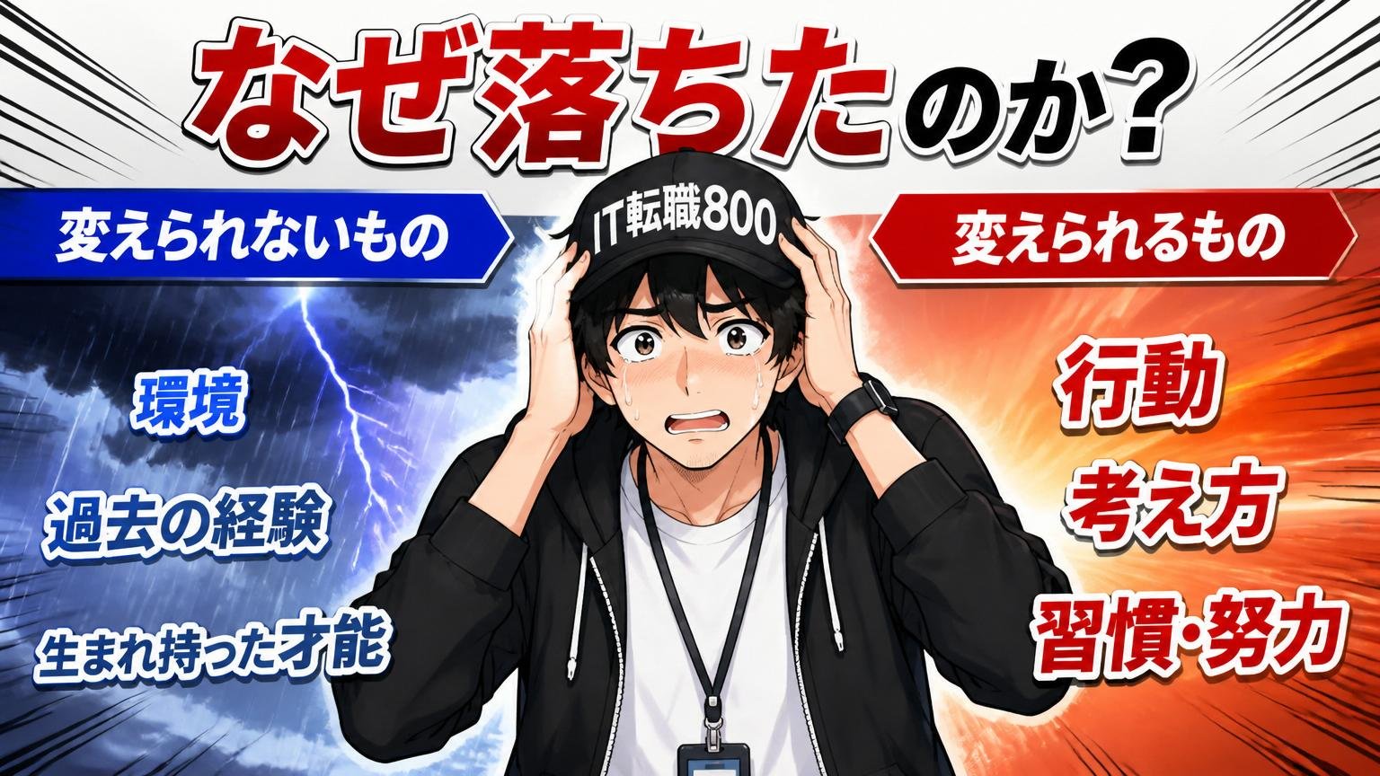 なぜ落ちたのか？原因を「変えられないもの」と「変えられるもの」に切り分ける