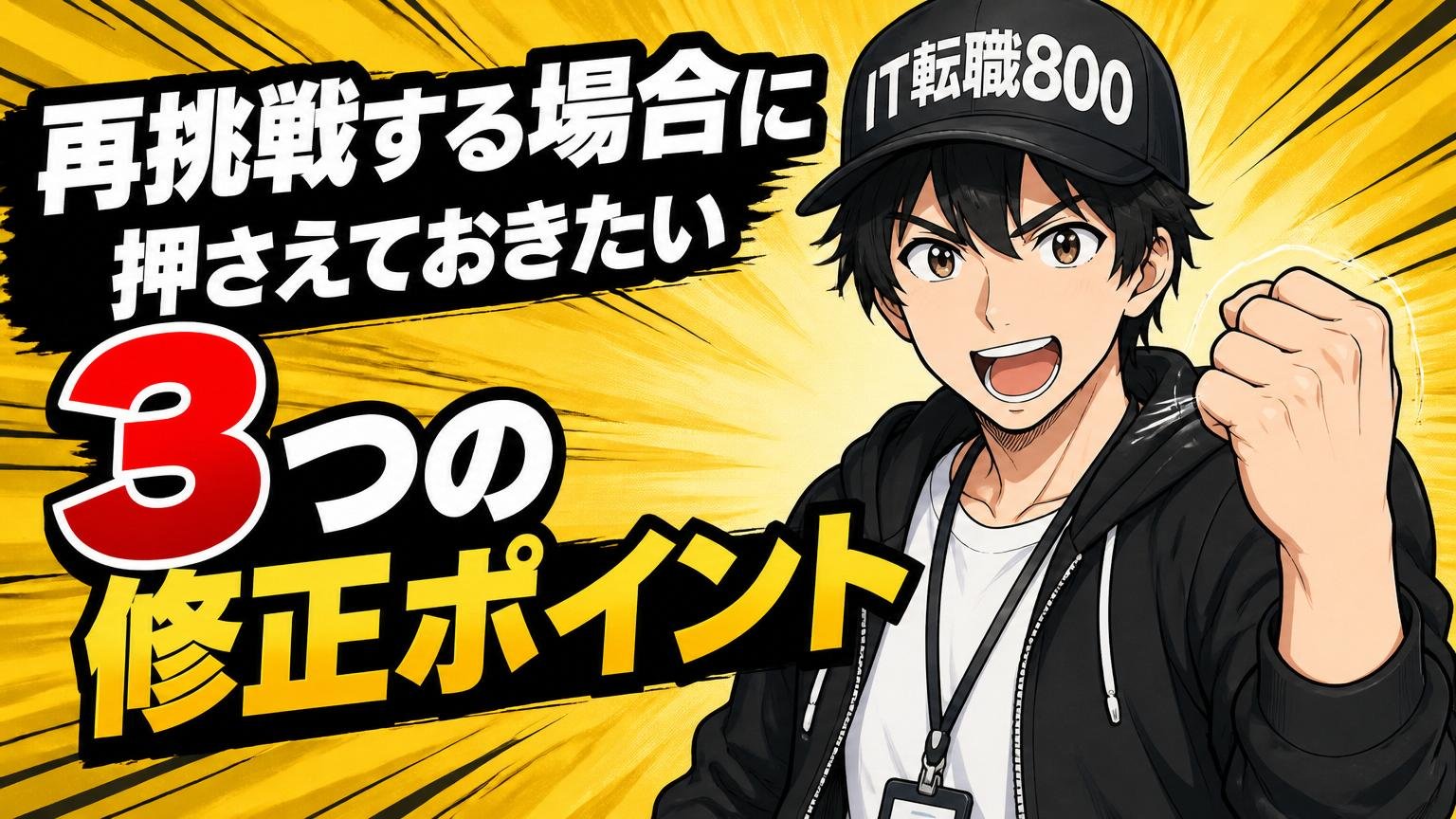 再挑戦する場合に押さえておきたい3つの修正ポイント