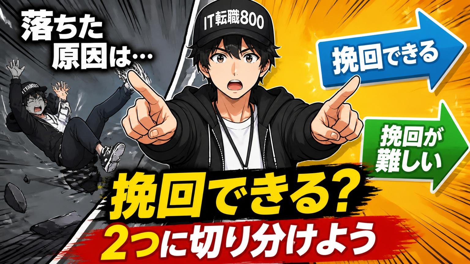 落ちた原因は「挽回できる」？2つに切り分けよう