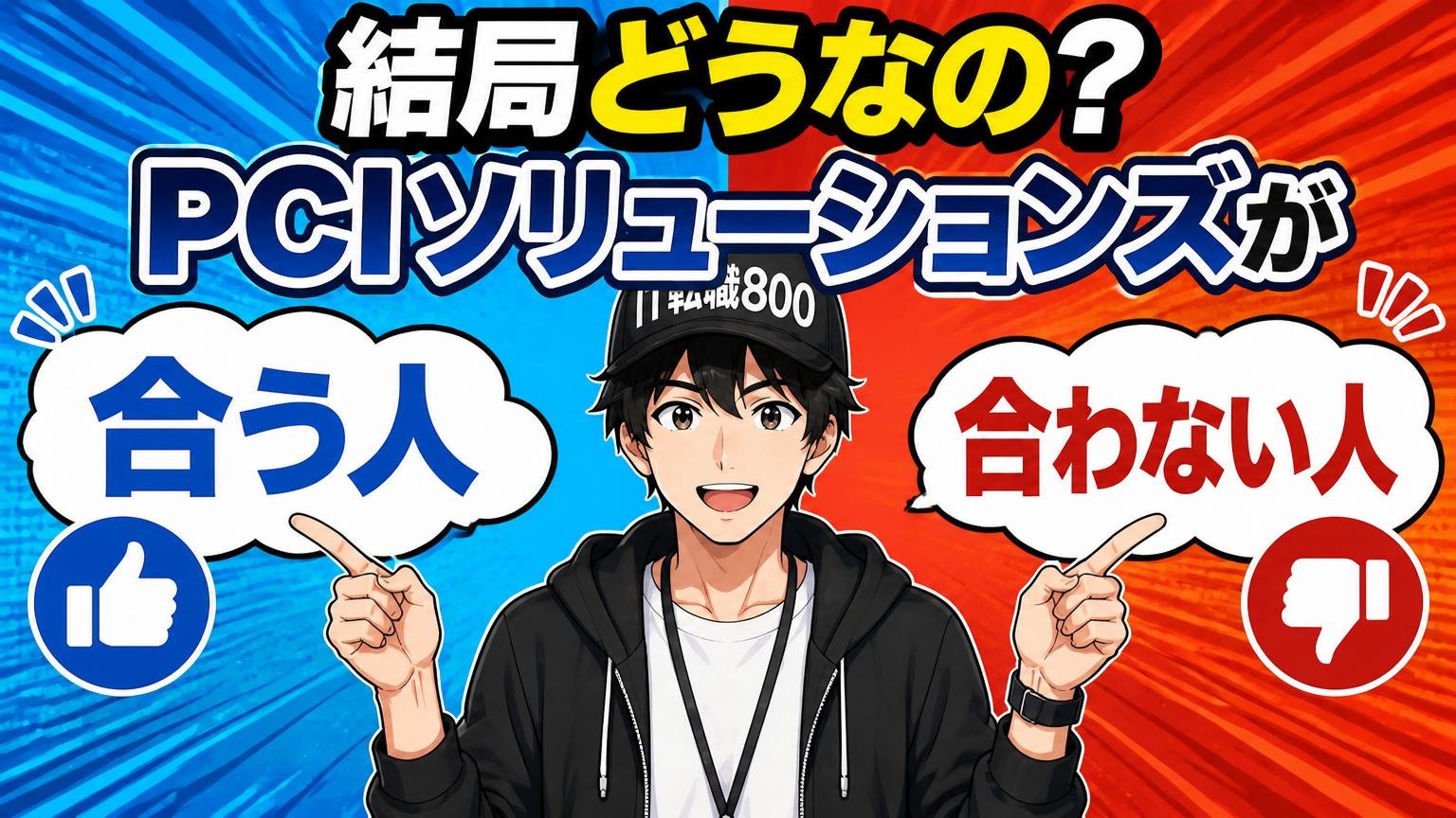 結局どうなの？PCIソリューションズが「合う人」「合わない人」