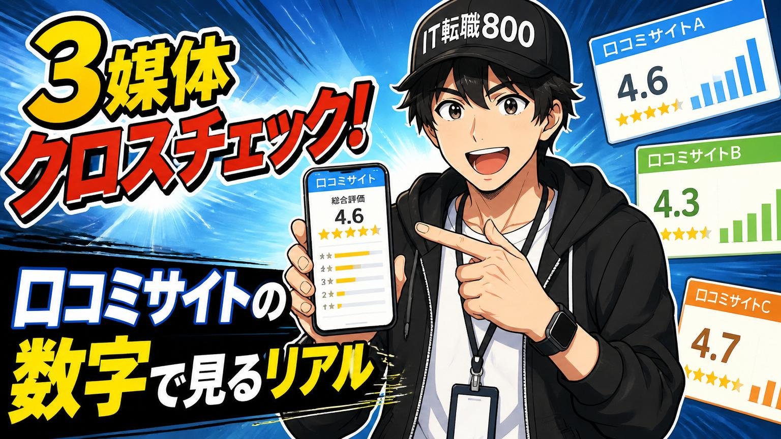 3媒体クロスチェック!口コミサイトの数字で見るリアル