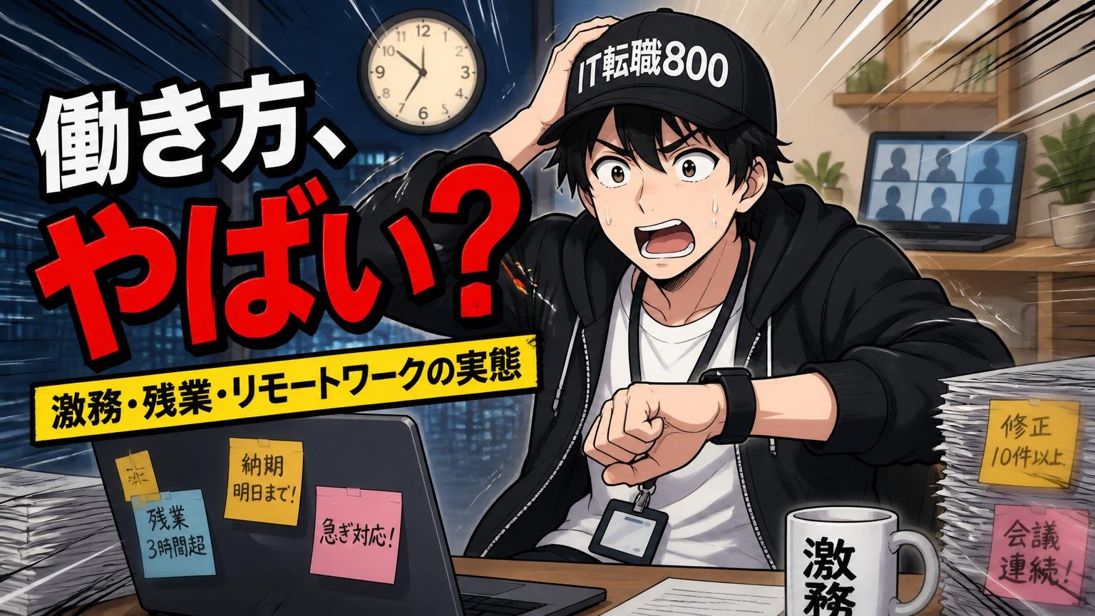 働き方はやばい？激務・残業・リモートワークの実態