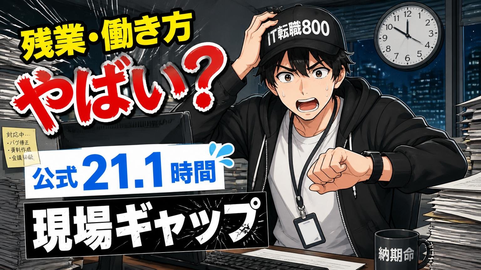 残業・働き方はやばい?公式21.1時間と現場ギャップ