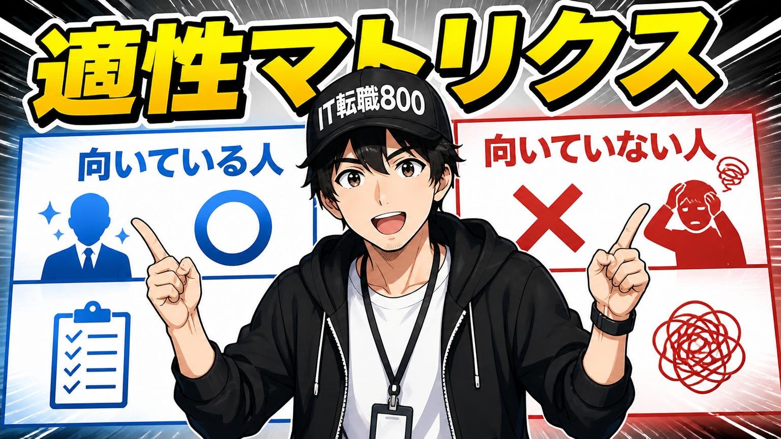 向いている人/向いていない人を判断する「適性マトリクス」