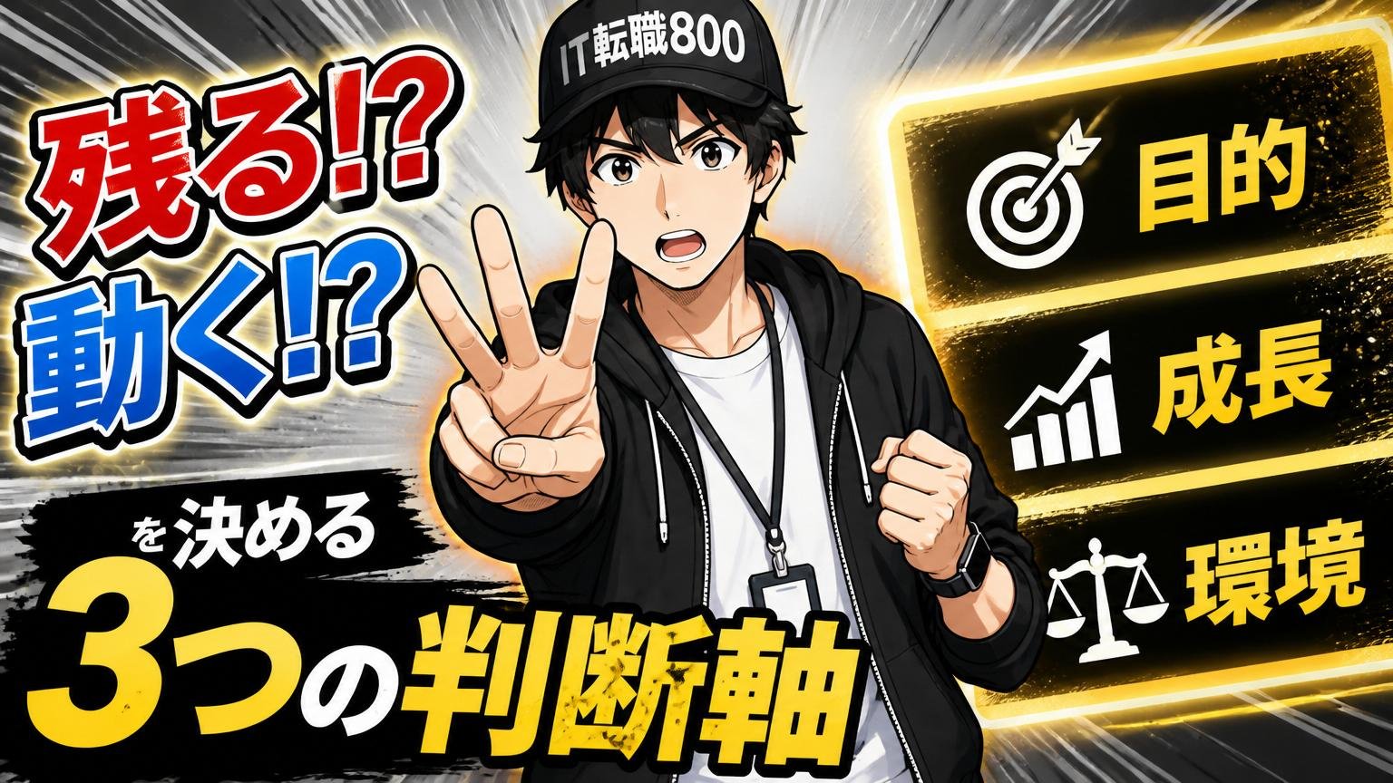 残る／動くを決める3つの判断軸