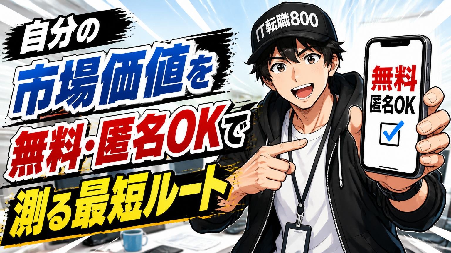 自分の市場価値を「無料・匿名OK」で測る最短ルート