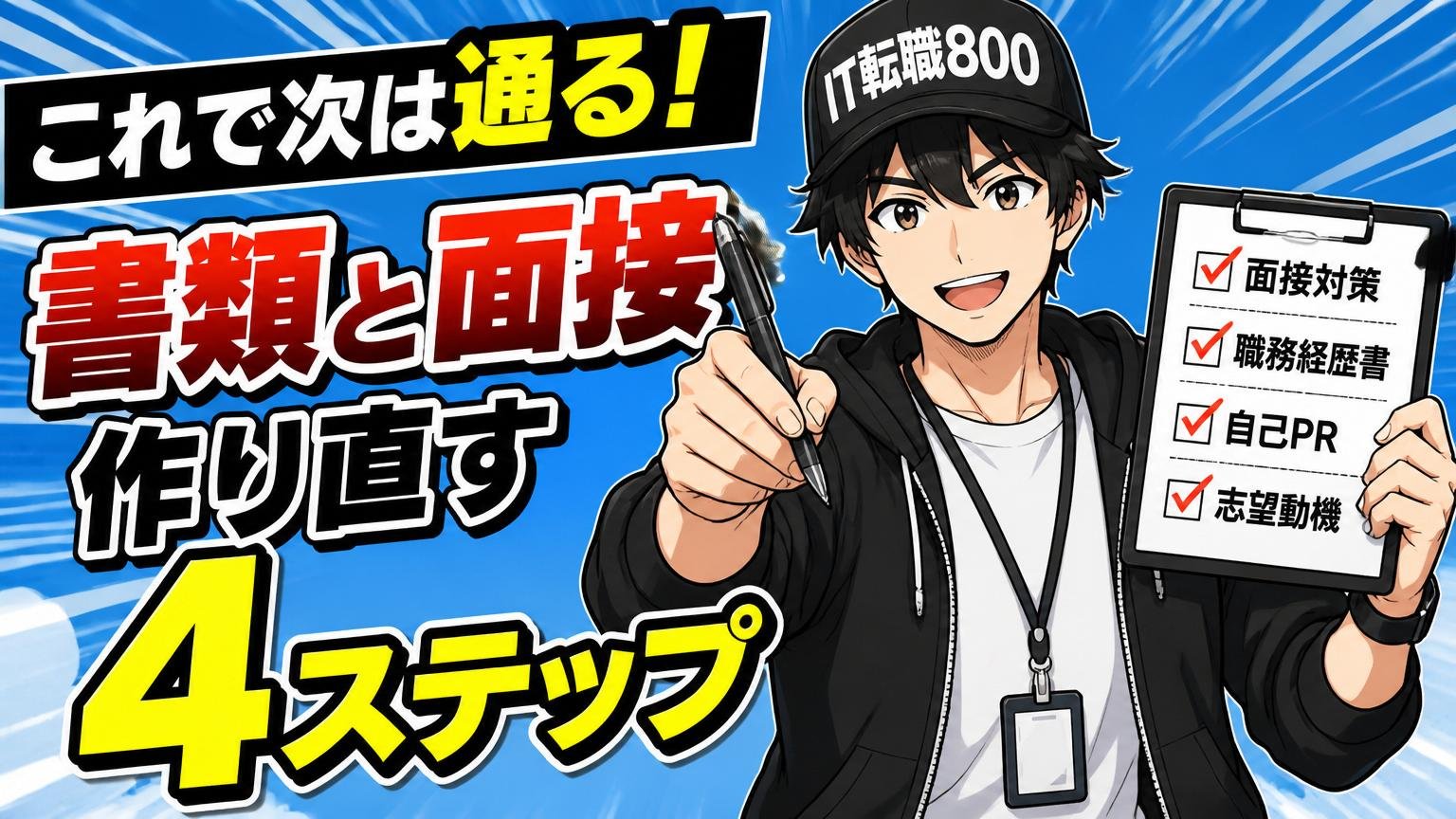 書類と面接を「次は通る形」に作り直す具体ステップ
