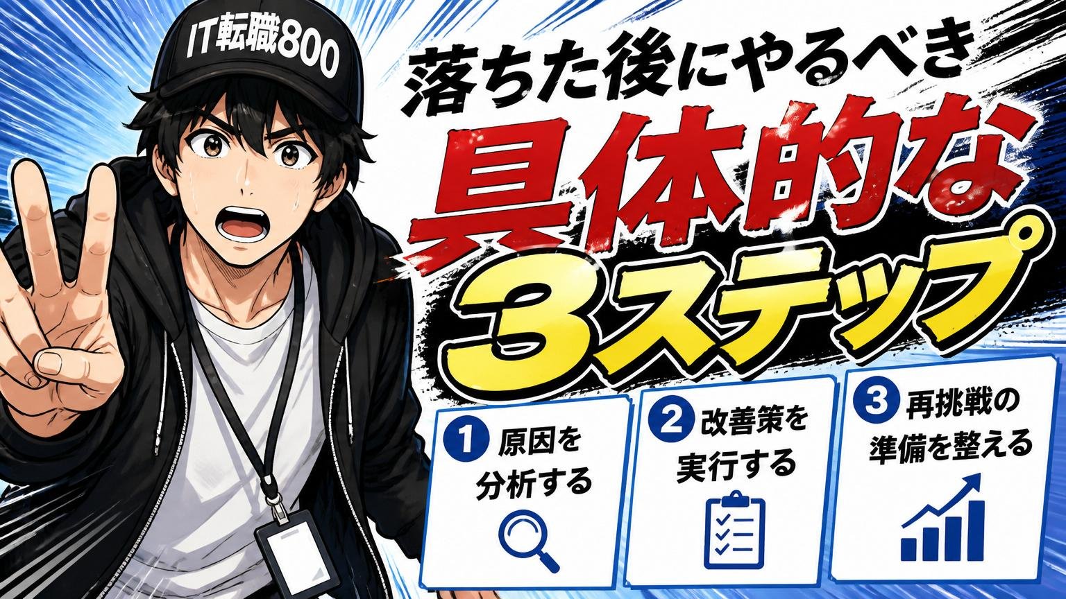 落ちた後にやるべき具体的な3ステップ