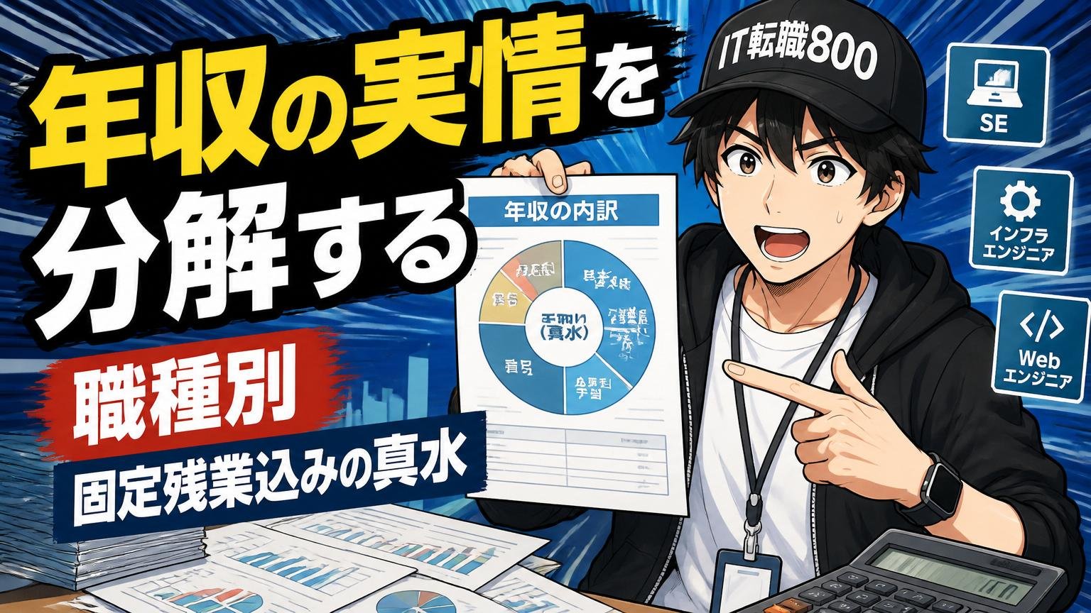 年収の実情を分解する(職種別・固定残業込みの真水)