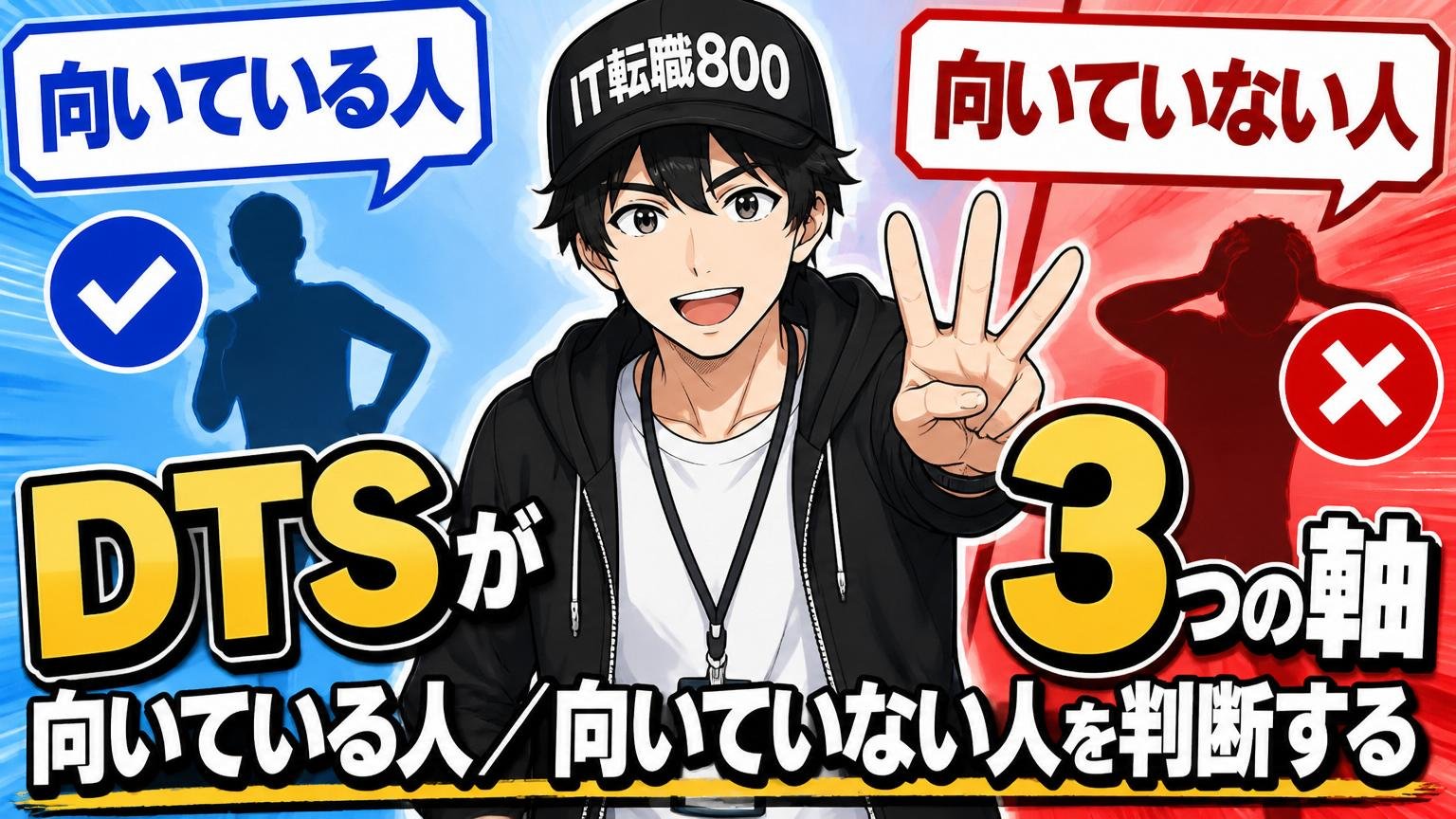 DTSが向いている人／向いていない人を判断する3つの軸