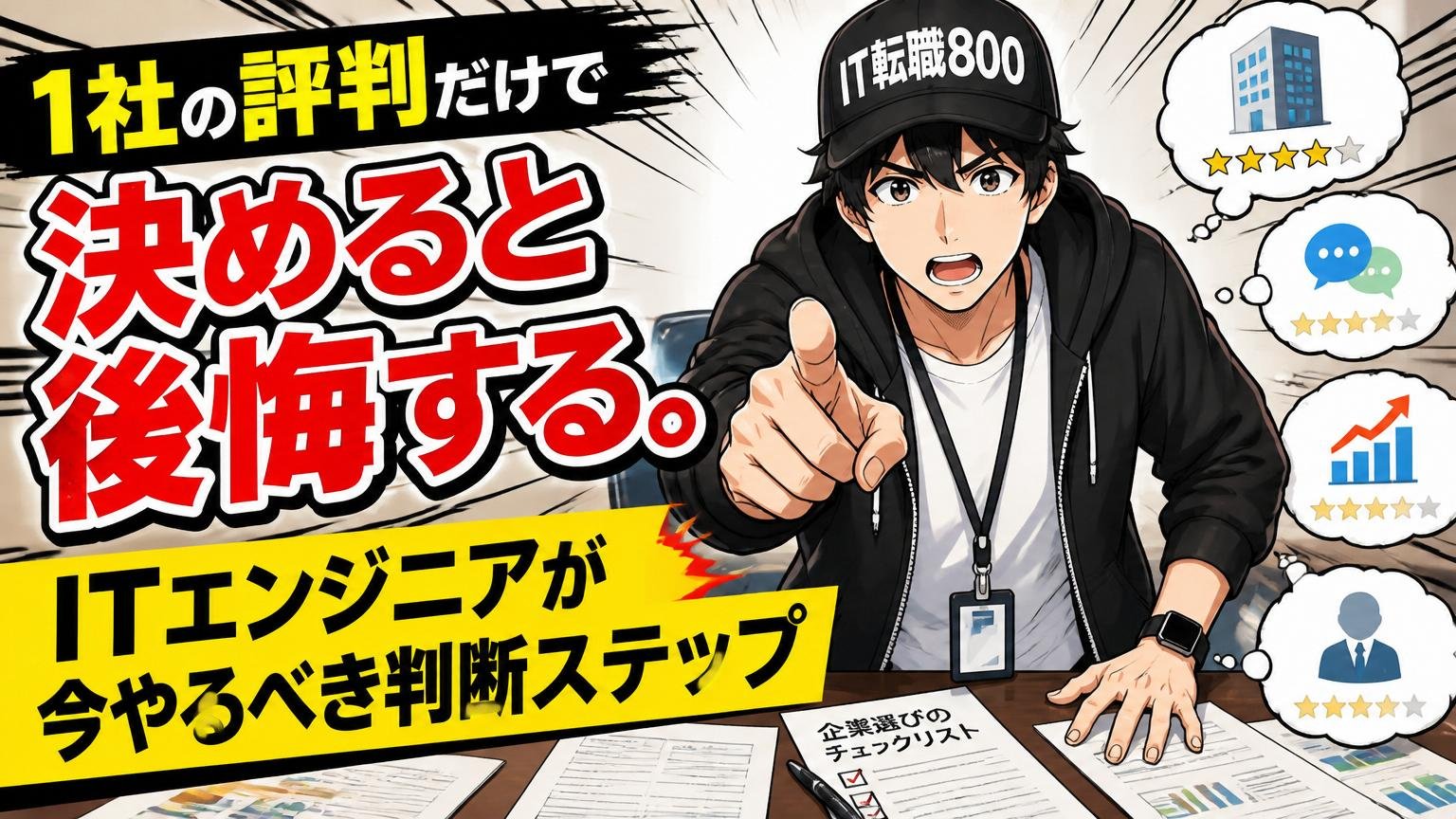 1社の評判だけで決めると後悔する。ITエンジニアが今やるべき判断ステップ