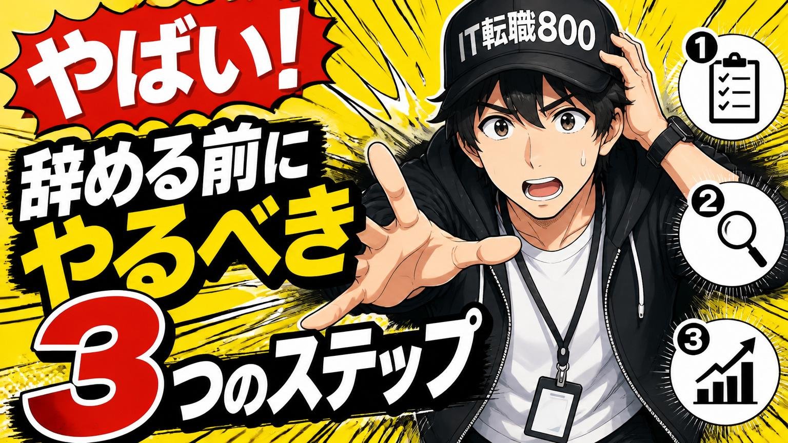 「やばい」と感じたときに、辞める前にやるべき3つのステップ