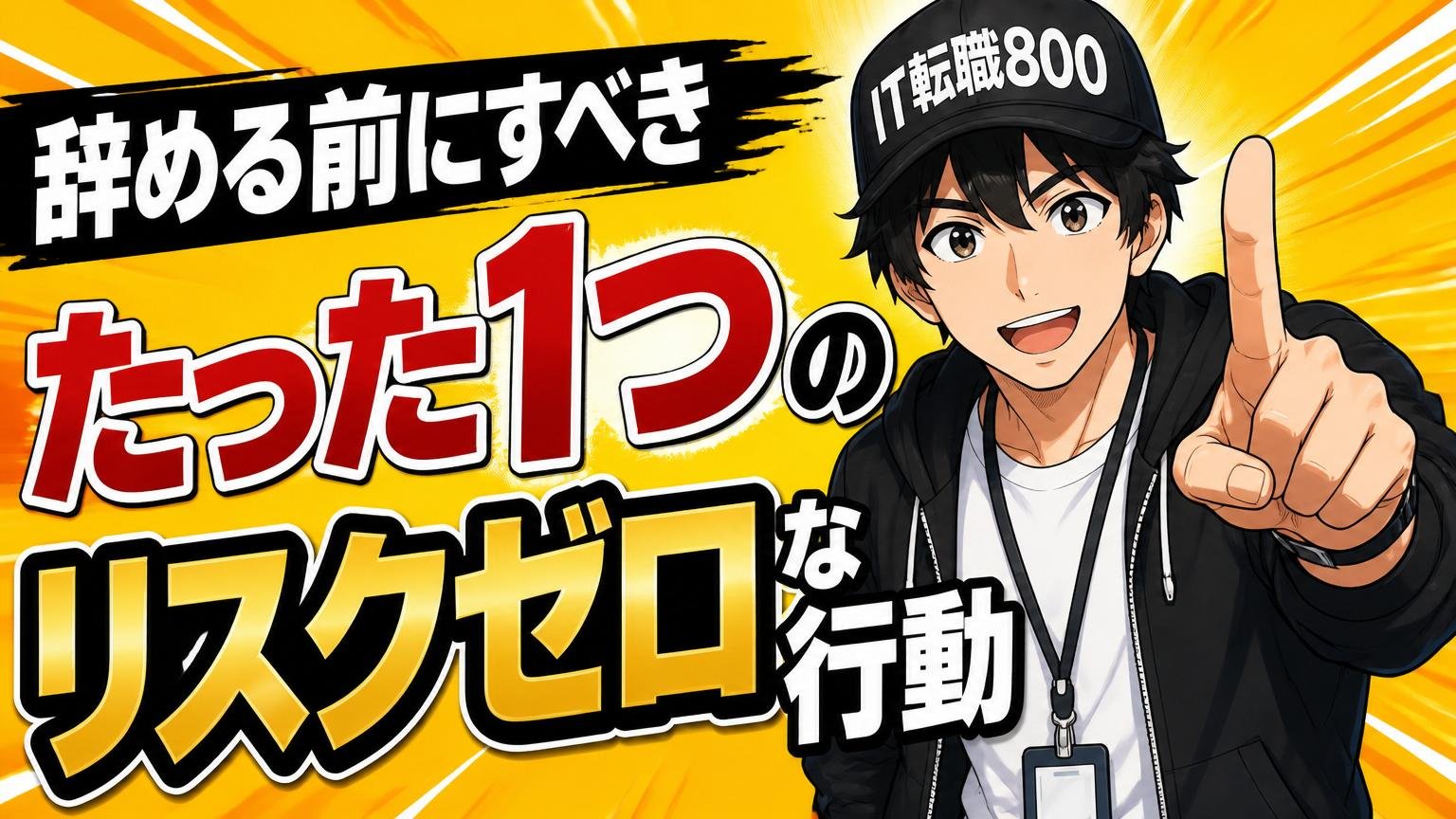 辞める前にすべき"たった1つ"のリスクゼロな行動