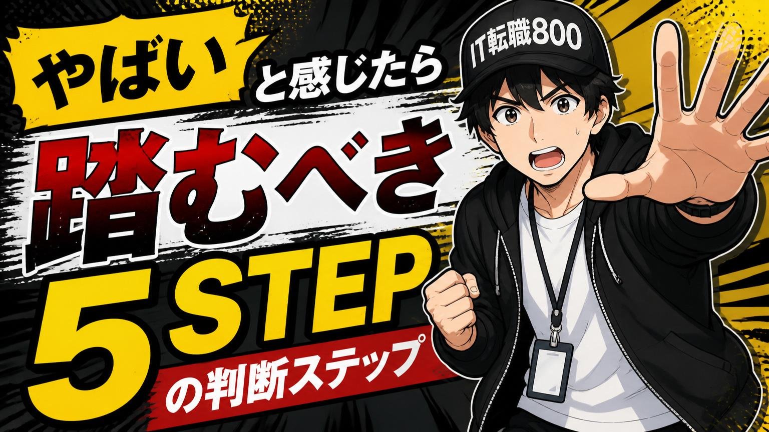 「やばい」と感じたら踏むべき5STEPの判断ステップ